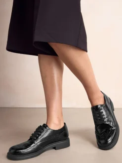 Zwart - Forever Comfort® Chunky Brogue Lace Up Shoes*Next New