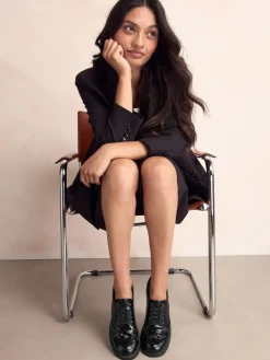 Zwart - Forever Comfort® Chunky Brogue Lace Up Shoes*Next New