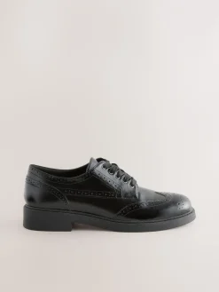 Zwart - Forever Comfort® Chunky Brogue Lace Up Shoes*Next New