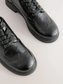 Zwart - Forever Comfort® Chunky Brogue Lace Up Shoes*Next New