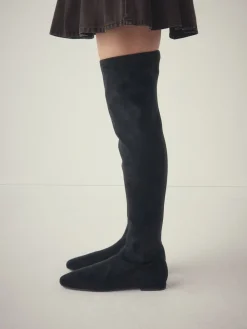 Zwart - Forever Comfort® Flat Sock Over The Knee Boots*Next Sale