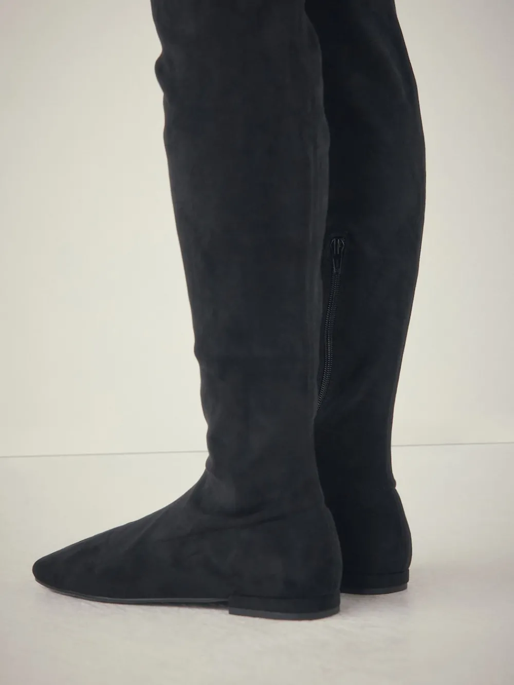 Zwart - Forever Comfort® Flat Sock Over The Knee Boots*Next Sale