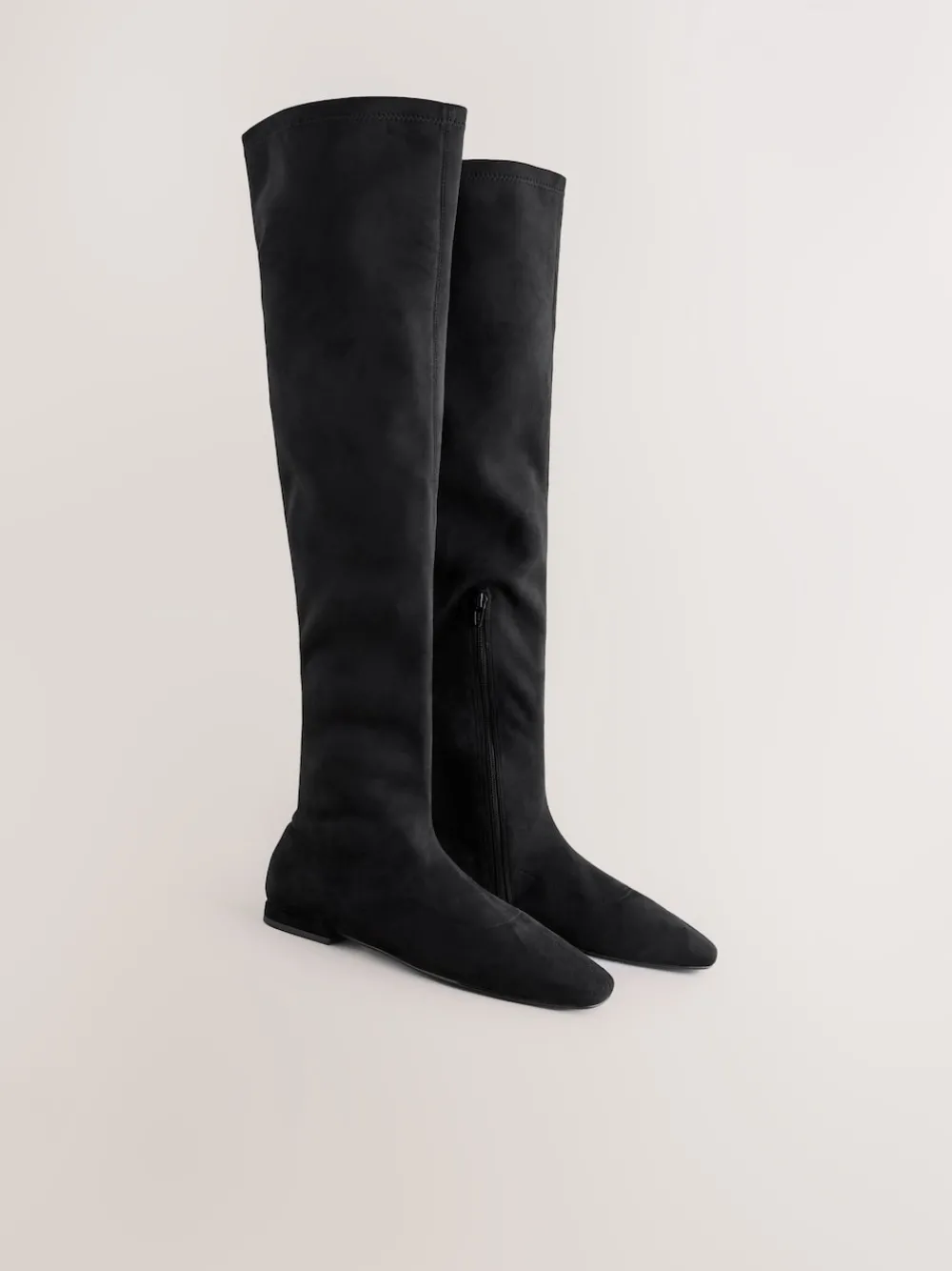 Zwart - Forever Comfort® Flat Sock Over The Knee Boots*Next Sale