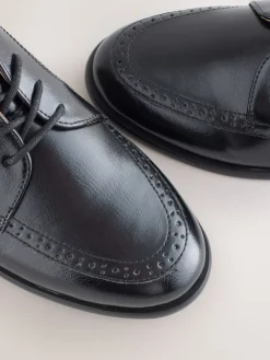 Zwart - Forever Comfort® Formal Round Toe Lace Up Shoes*Next New