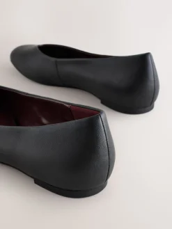 - Forever Comfort® Leather Square Toe Ballerina Flats*Next Online