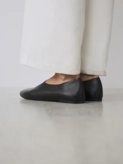 Zwart - Forever Comfort® Leather Hight Cut Ballet Flats*Next