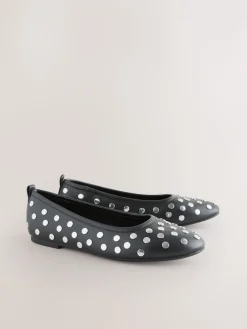 Zwart - Forever Comfort® Round Toe Ballerinas*Next Clearance