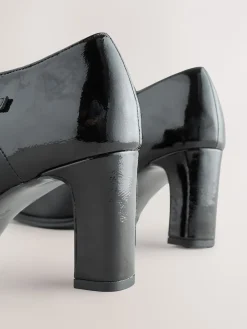 Zwart - Forever Comfort® Round Toe Block Heel Buckle Detail Shoe Boots*Next Outlet