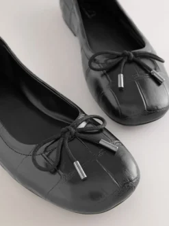 - Forever Comfort® Square Toe Bow Ballet Flats*Next Clearance