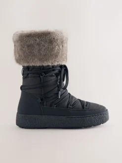 Zwart - Forever Comfort® Water Repellent Finish Faux Fur Lined Boots*Next Hot