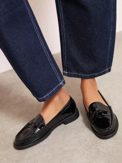 - Patent Faux Leather Comfort Bow Smart Loafers*Friends Like These