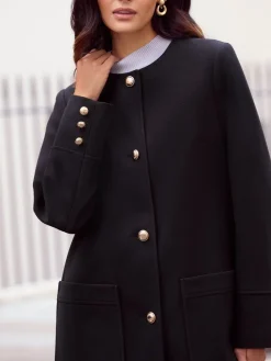 - - Nette midi-jas met knoopsluiting*Friends Like These