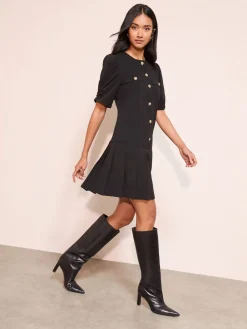 - Pleat Peplum Hem Mini Dress*Friends Like These Outlet