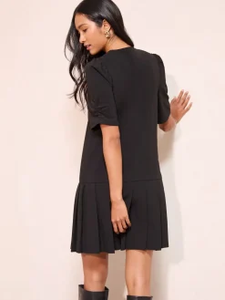 - Pleat Peplum Hem Mini Dress*Friends Like These Outlet