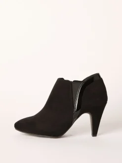 - Mid Heel Mix Material Ankle Boots*Friends Like These Discount