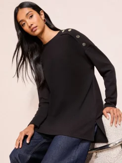 - Button Detail Rib Tunic*Friends Like These Outlet