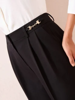 - X Lucy Mecklenburgh Snaffle Trim Premium Wide Leg Trousers*Friends Like These Discount