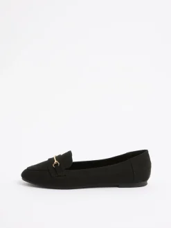 Zwart - Faux Suede Snaffle Detail Smart Flat Loafers*Friends Like These New