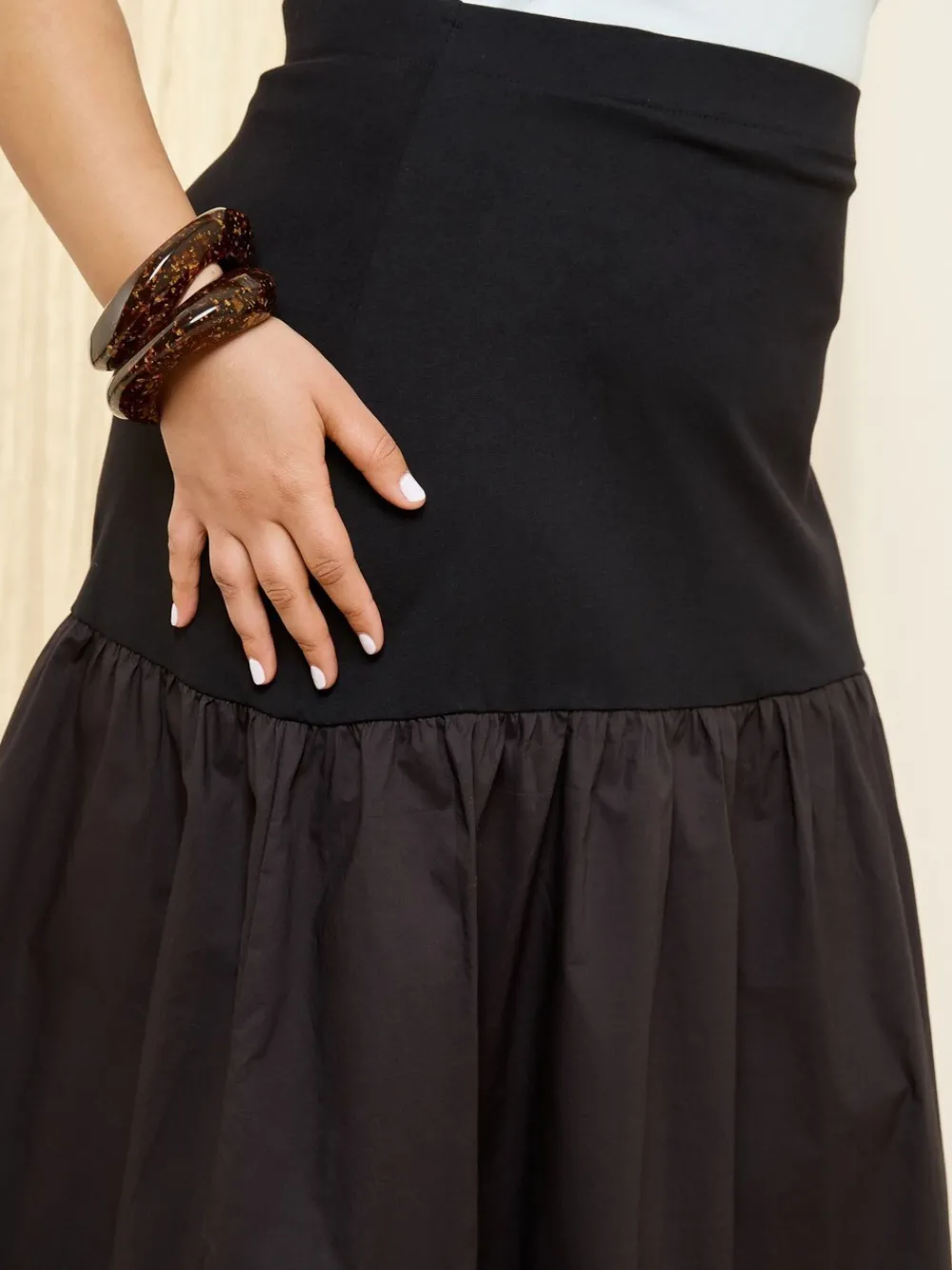 Zwart - Maxi-rok met verlaagde taille*Friends Like These Best