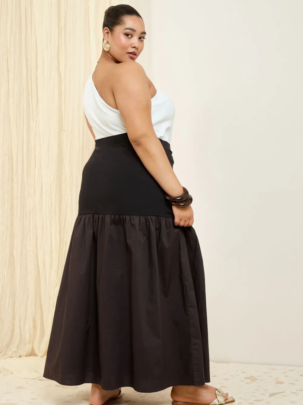 Zwart - Maxi-rok met verlaagde taille*Friends Like These Best