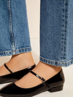 Zwart - Mary Jane-ballerina's van imitatie lakleer met ronde neus*Friends Like These