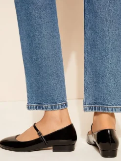 Zwart - Mary Jane-ballerina's van imitatie lakleer met ronde neus*Friends Like These