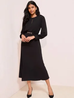 - - Midi-jurk met bit en uitsnijding*Friends Like These Best