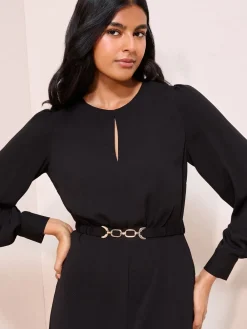 - - Midi-jurk met bit en uitsnijding*Friends Like These Best