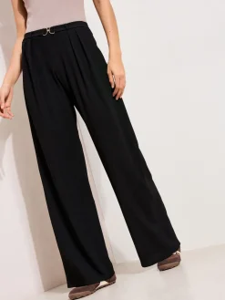 - Crinkle Jersey Wide Leg Trousers with Buckle Front*Friends Like These Clearance