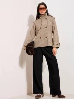 - Crinkle Jersey Wide Leg Trousers with Buckle Front*Friends Like These Clearance