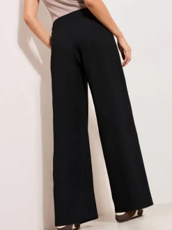 - Crinkle Jersey Wide Leg Trousers with Buckle Front*Friends Like These Clearance