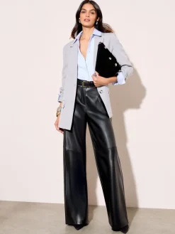 - X Lucy Mecklenburgh Faux Leather Tailored Wide Leg Trousers*Friends Like These Outlet