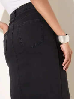 - - Denim midirok met split in de voorkant*Friends Like These New