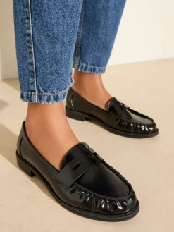 - Flat Ruched Comfort Slip On Penny Loafers*Friends Like These Hot
