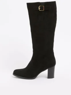 - Standard / Wide Fit Faux Suede Mid Heel Buckle Smart Knee High Boots*Friends Like These Online