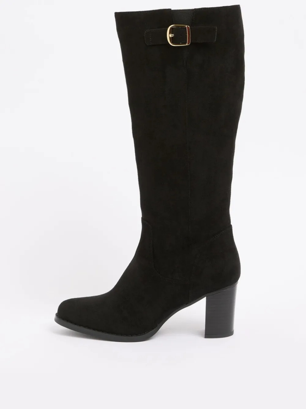 - Standard / Wide Fit Faux Suede Mid Heel Buckle Smart Knee High Boots*Friends Like These Online
