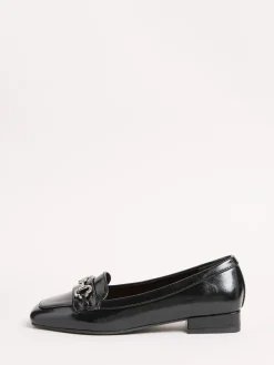 - Snaffle Square Toe Low Block Heel Comfort Faux Leather Loafer Shoes*Friends Like These