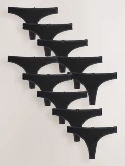 Zwart - Full Briefs Cotton Knickers 10 Pack*Next Best