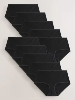 Zwart - Full Briefs Cotton Knickers 10 Pack*Next Discount