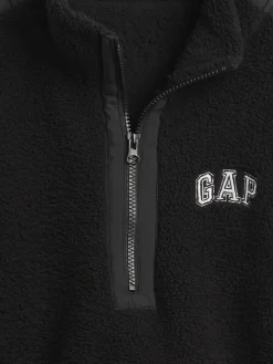 - Oversized Cropped Sherpa Half-Zip Fleece*Gap Best