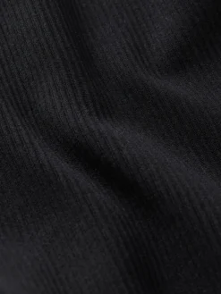 Zwart - Geribbelde fietsshort met hoge taille*Next Discount