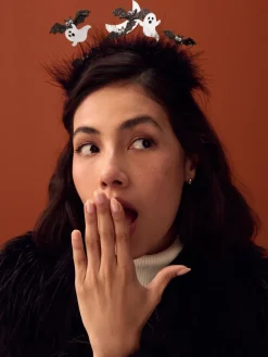 Zwart - Halloween-vliegende-vleermuizen-haarband*Next Best