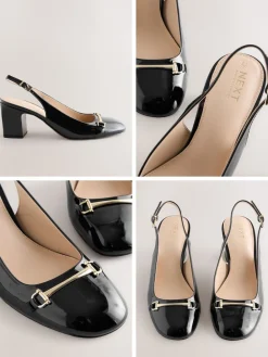 - Hardware Slingback Block Heels*Next Outlet