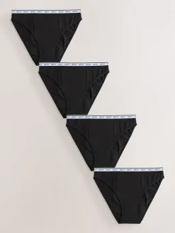 Zwart - Heavy Flow Full Briefs Cotton Period Knickers 4 Pack*Next New