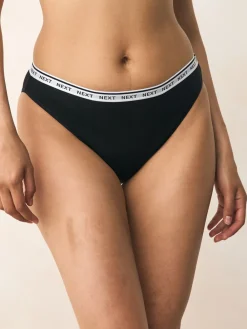 Zwart - Heavy Flow Full Briefs Cotton Period Knickers 4 Pack*Next New