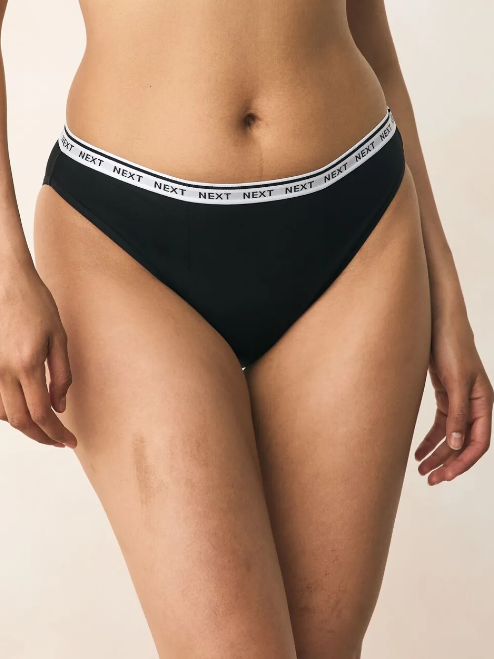 Zwart - Heavy Flow Full Briefs Cotton Period Knickers 4 Pack*Next New