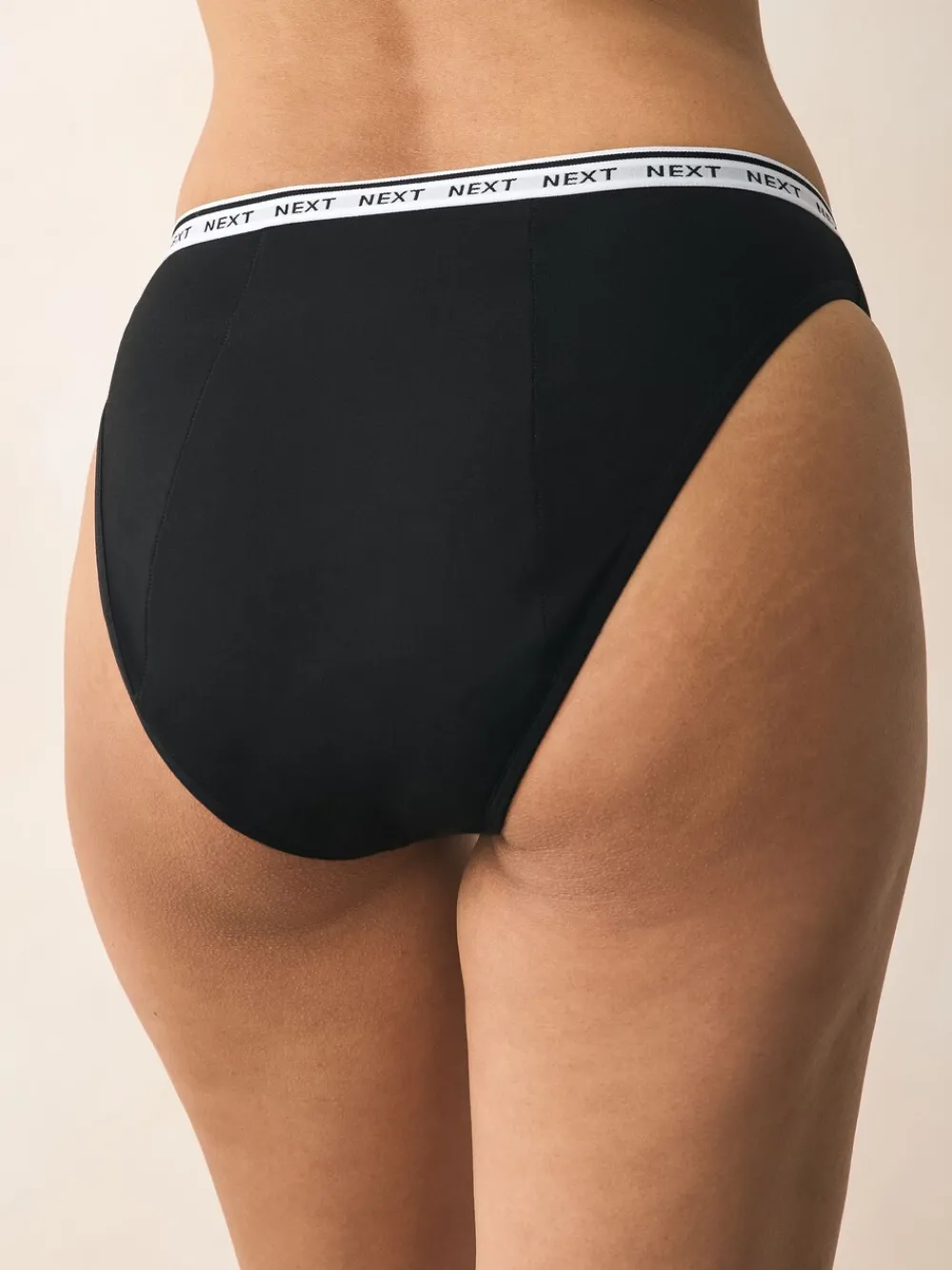 Zwart - Heavy Flow Full Briefs Cotton Period Knickers 4 Pack*Next New