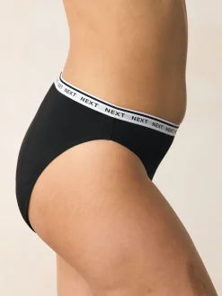 Zwart - Heavy Flow Full Briefs Cotton Period Knickers 4 Pack*Next New