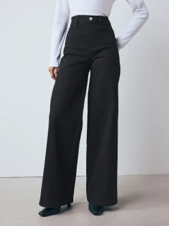 - High Rise FlexiFit Stretch Pull On Wide Leg Jeans*Next Sale