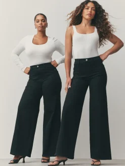 - High Rise FlexiFit Stretch Pull On Wide Leg Jeans*Next Sale